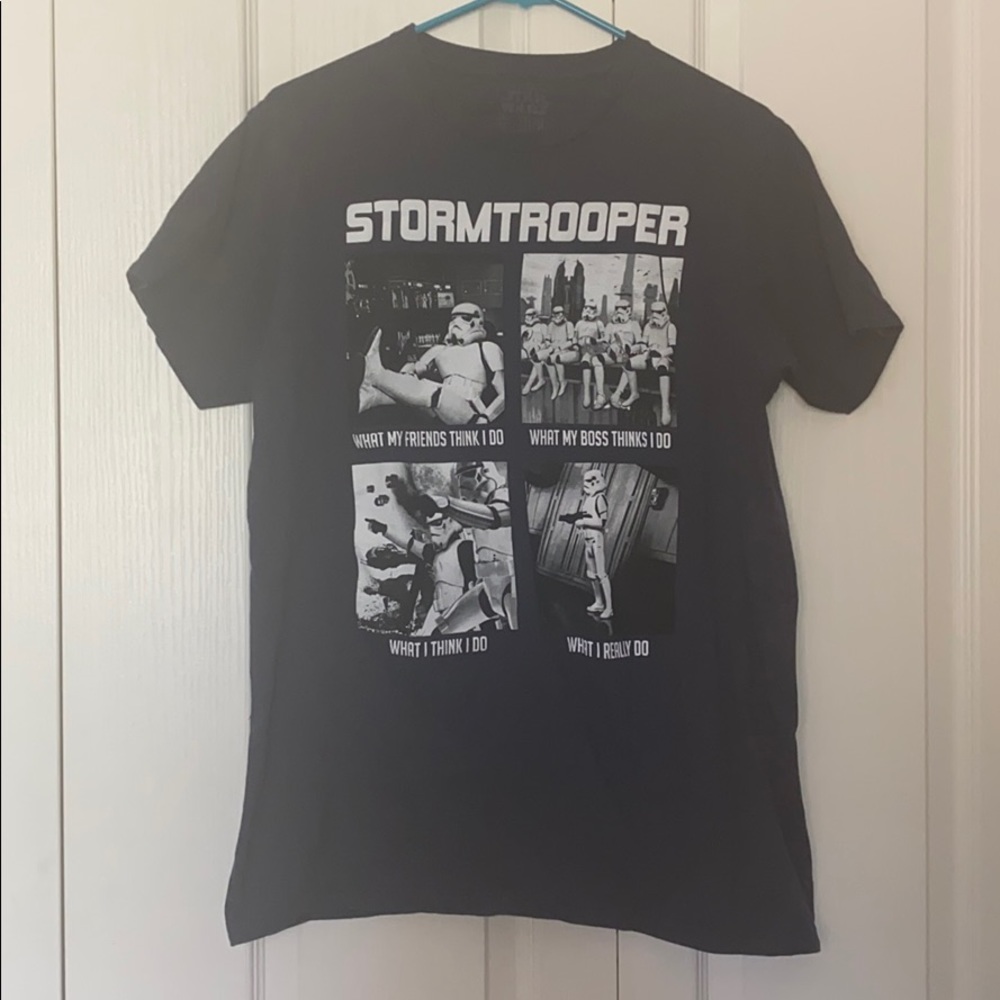 Star Wars Stormtrooper Men's T Shirt Medium Navy